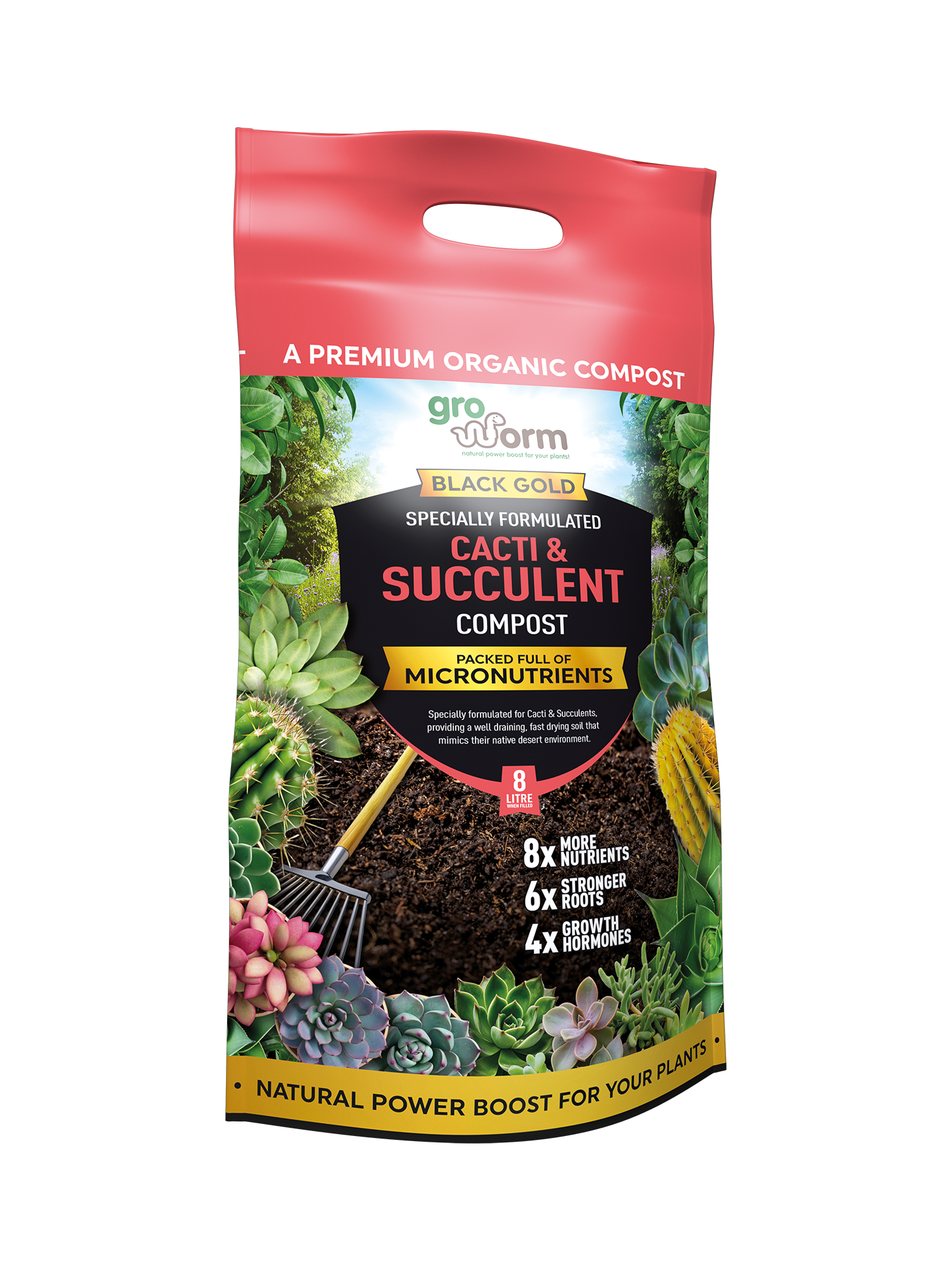 compost for cactus and succulents Cactus Black Gold Compost 8 Litre Carry Bag – Gro Worm