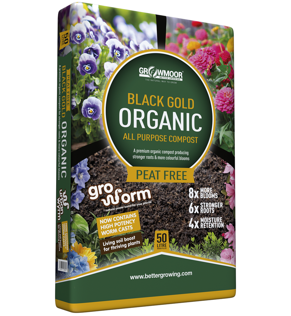 Gro Worm - Peat-Free Black Gold Organic All Purpose Compost 50 Litre