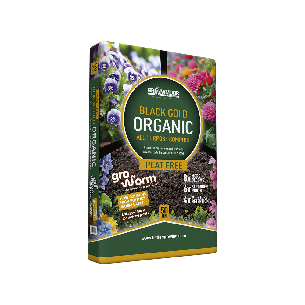 Gro Worm - Peat-Free Black Gold Organic All Purpose Compost 50 Litre